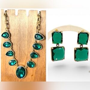 Charming Charlie signed necklace & unmarked earrings Women’s costume jewelry